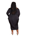 XL-5XL 2021 Fall Clothes for Women Fashion Elegant Solid Color Long Sleeve v Neck Plus Size Dresses Wholesale Dropshopping Plus Size - Voluptuous Inc 