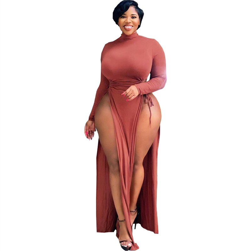 Dresses for Women Fall Clothes 5xl Bodycon Plus Size Sexy Dress Long Sleeve Elegant Party Birthday Dress Wholesale Dropshipping Plus Size - Voluptuous Inc 